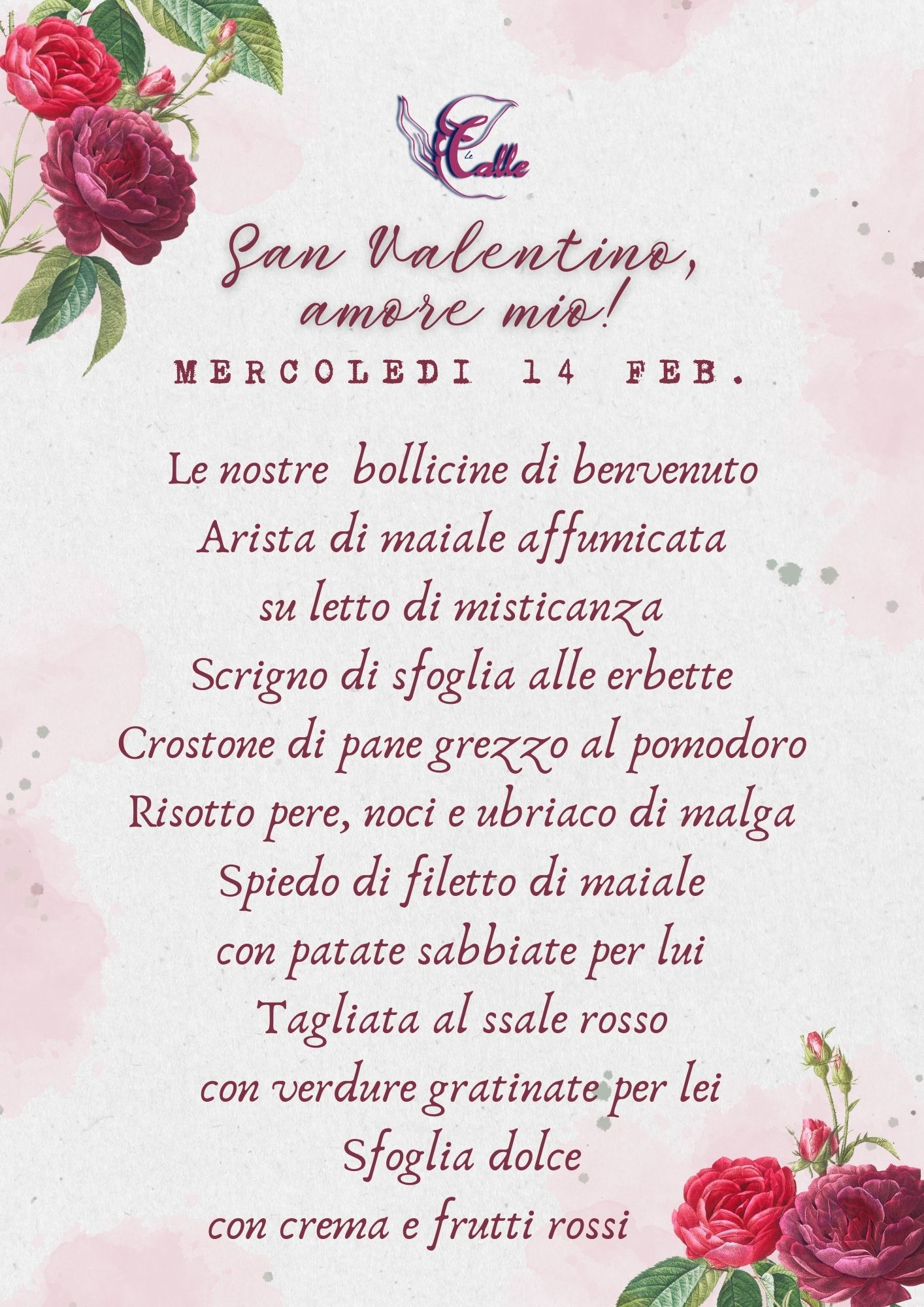 menu san valentino 24